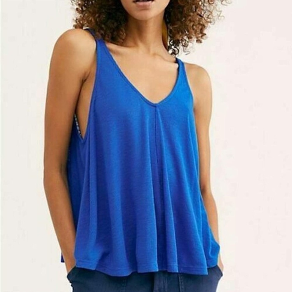 Free People Dani Tank New with Tags- Blue